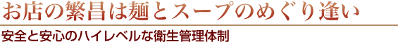 お店の繁盛は麺とスープのめぐり合い